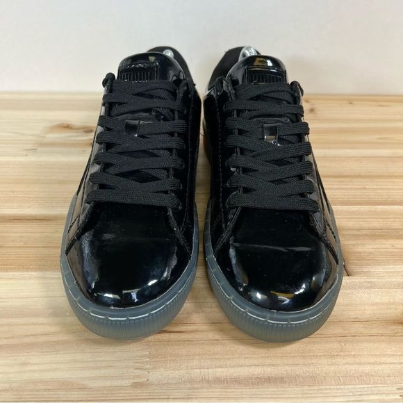 Puma Basket Patent Ice Fade Sneakers Mens 6.5 womens 8 Black - Picture 2 of 11
